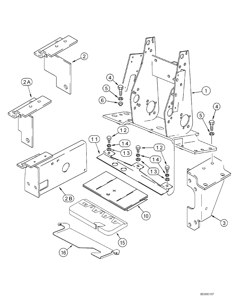 Схема запчастей Case 580SM - (09-12) - BACKHOE CONTROL TOWER SUPPORT AND SEALS (09) - CHASSIS/ATTACHMENTS