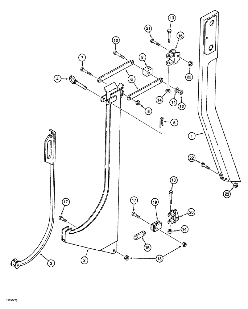 Схема запчастей Case MAXI-SNEAKER - (09-056) - PLOW BLADES AND CHUTES, BENT BLADE, 1 X 24 X 3/4 INCH CLEARANCE (09) - CHASSIS/ATTACHMENTS