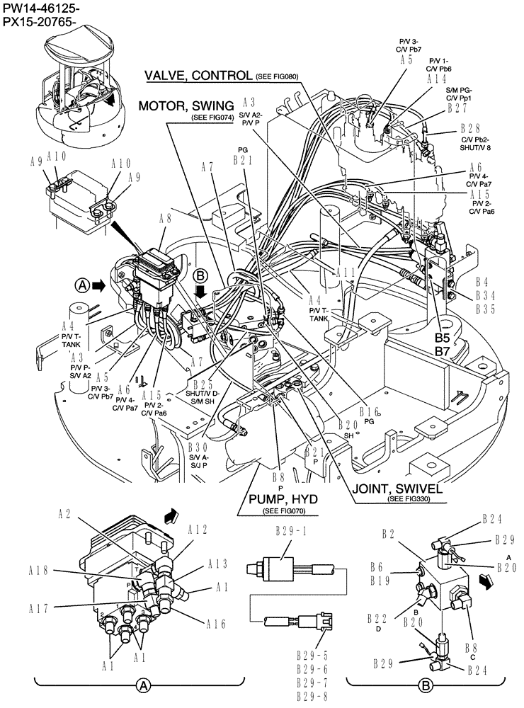 Схема запчастей Case CX36B - (161-72[1]) - CONTROL LINES, REMOTE (ANGLE DOZER) (05) - SUPERSTRUCTURE