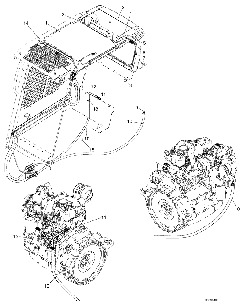 Схема запчастей Case 450CT - (09-50) - HEATER SYSTEM (09) - CHASSIS