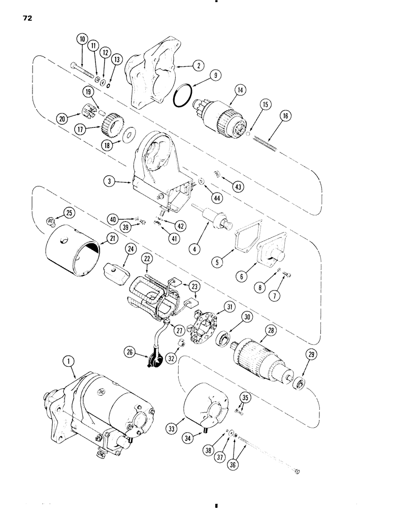 Схема запчастей Case W11 - (072) - R39341 STARTER (04) - ELECTRICAL SYSTEMS