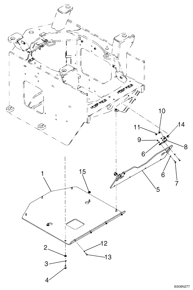 Схема запчастей Case 721E - (09-24) - FRAME, REAR - PLATE, SKID (09) - CHASSIS