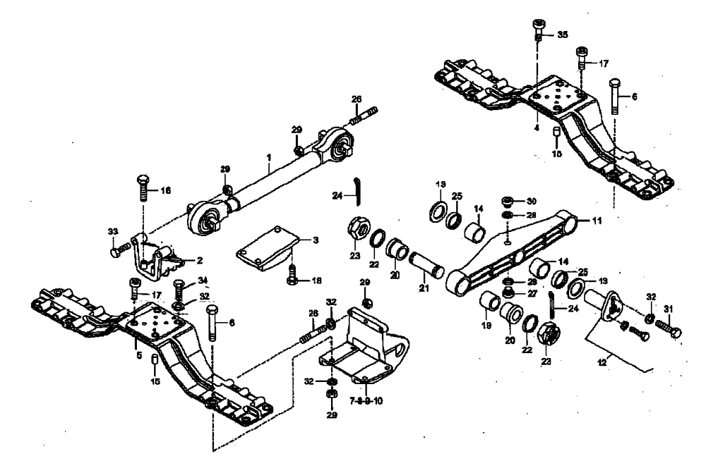 Схема запчастей Case 330 - (39A00000646[05]) - REAR SUSPENSION (87520494) (11) - AXLES/WHEELS