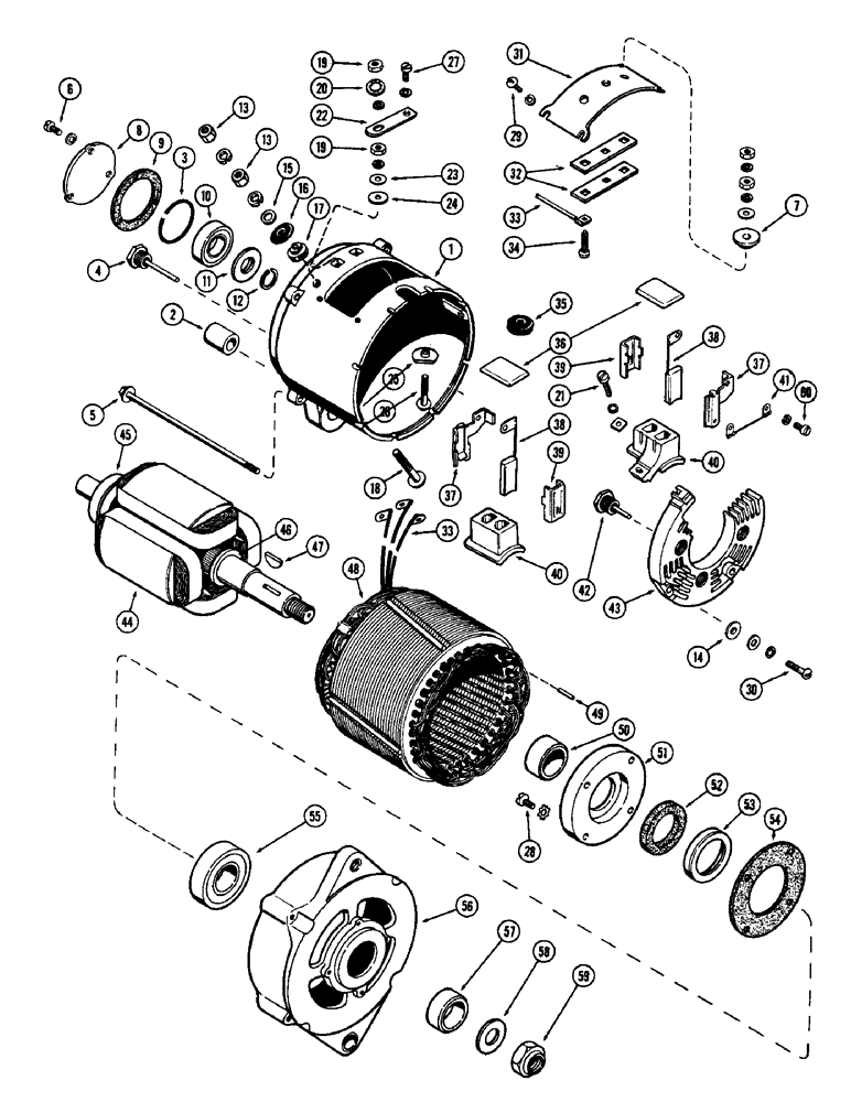 Схема запчастей Case W12 - (064) - ALTERNATOR, (HEAVY DUTY 60 AMP) (04) - ELECTRICAL SYSTEMS