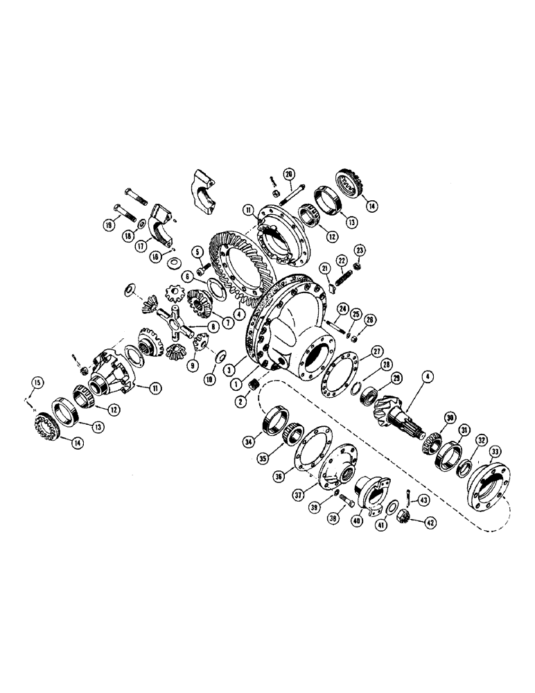 Схема запчастей Case W9A - (148) - DIFFERENTIAL (06) - POWER TRAIN