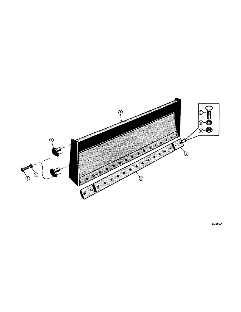 Схема запчастей Case 310F - (176) - BULL DOZER BLADE (MOUNTS ON LOADER ARMS) (05) - UPPERSTRUCTURE CHASSIS