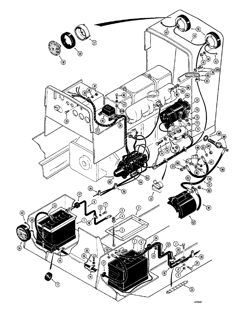 Схема запчастей Case 310G - (070) - ELECTRICAL SYSTEM - DIESEL (06) - ELECTRICAL SYSTEMS