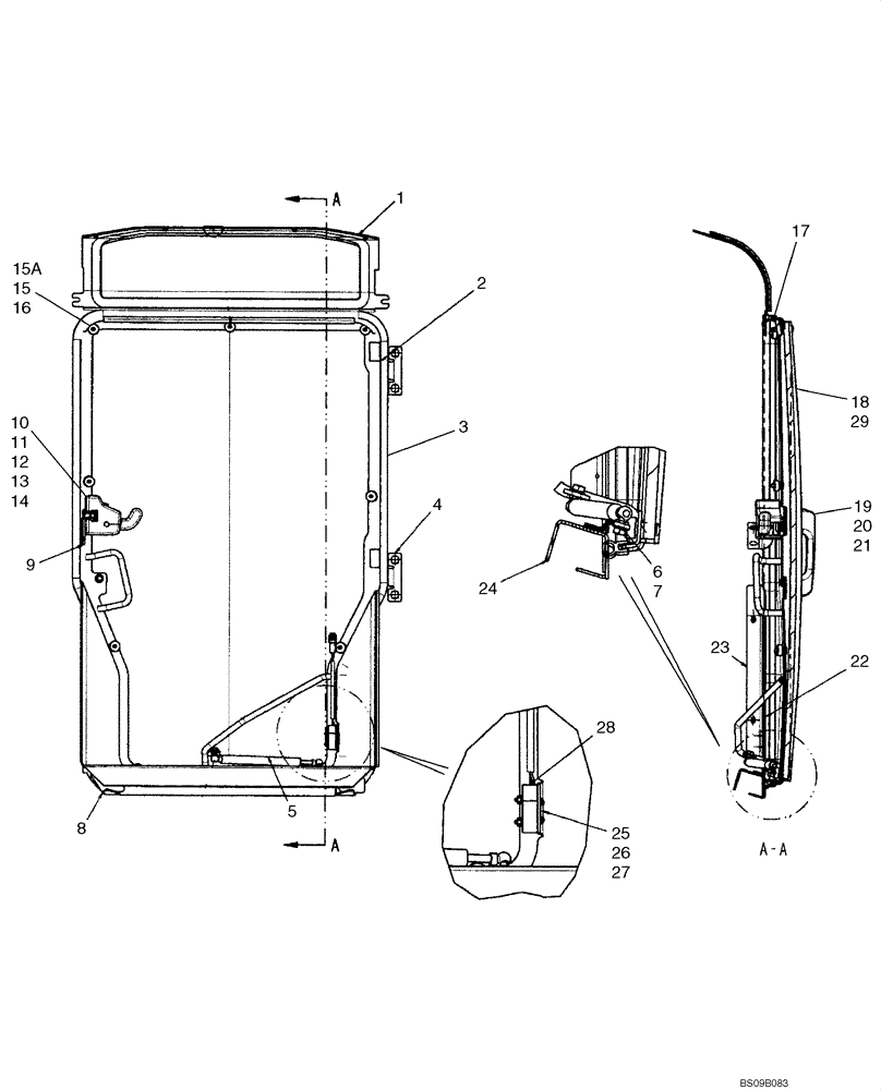 Схема запчастей Case 440CT - (09-36) - DEMOLITION DOOR (09) - CHASSIS