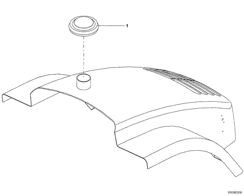 Схема запчастей Case SV210 - (02-09[02]) - COVER, AIR INLET (GROUP 192) (ND138860) (02) - ENGINE