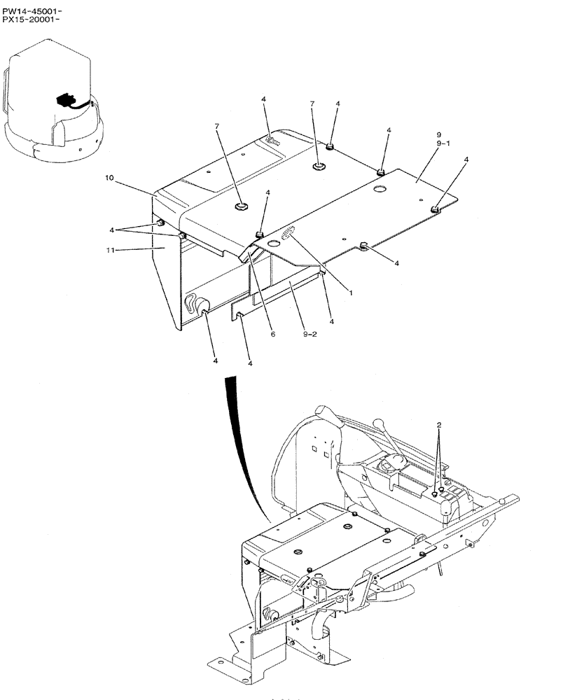 Схема запчастей Case CX31B - (01-075) - HEATER ASSY (WITHOUT HEATER) (50) - CAB CLIMATE CONTROL