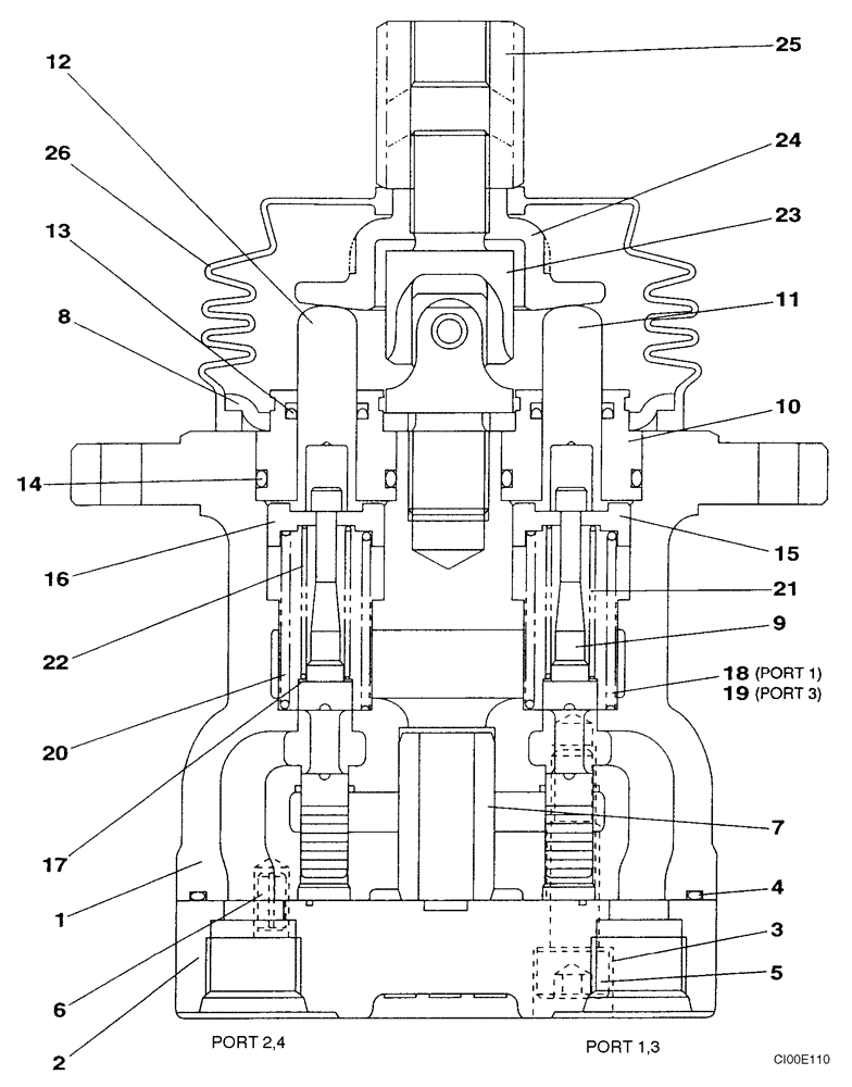 Схема запчастей Case CX210LR - (08-41) - VALVE ASSY - HAND CONTROL (08) - HYDRAULICS