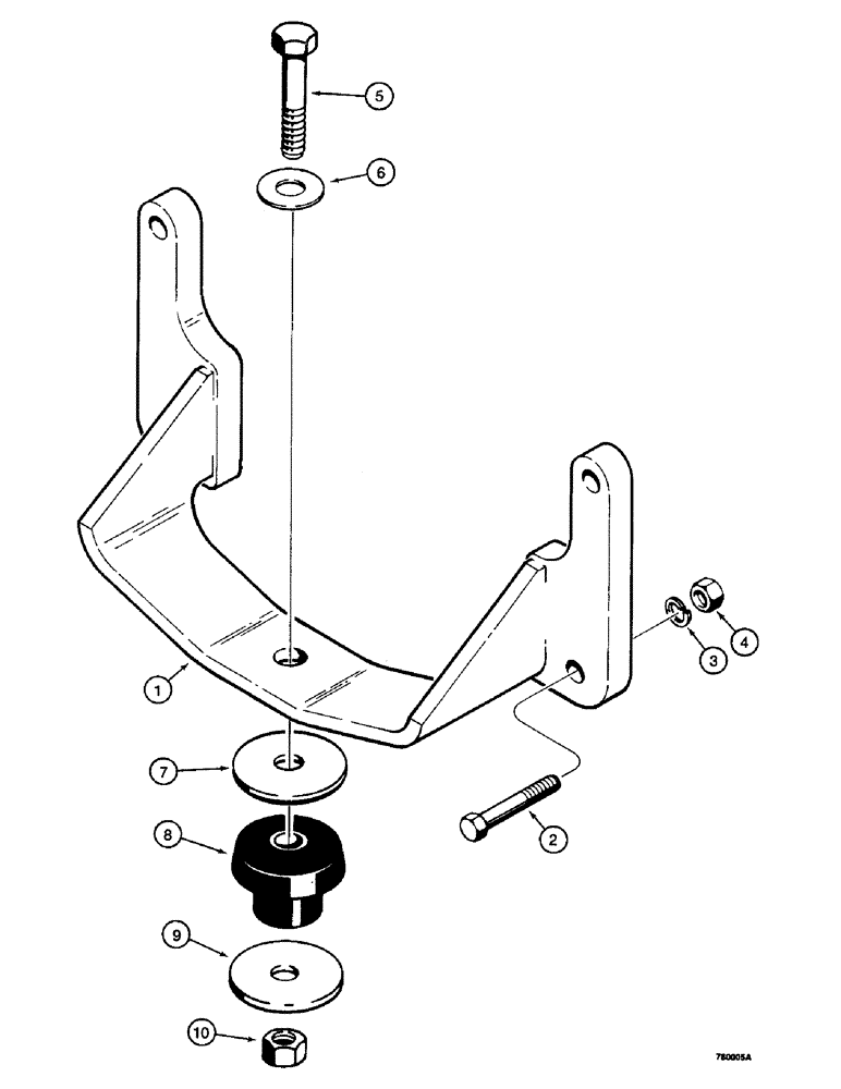 Схема запчастей Case W14 - (050) - ENGINE MOUNT (02) - ENGINE