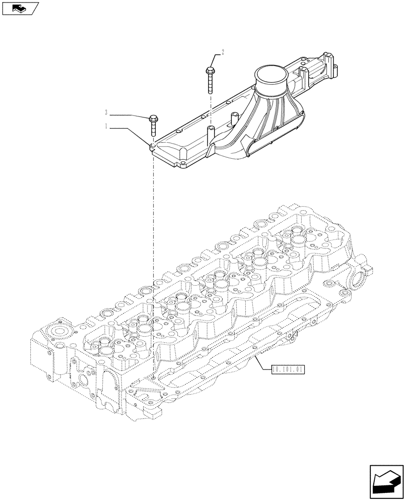 Схема запчастей Case F4DFE613F A002 - (10.254.01) - INTAKE MANIFOLD (2854815) (10) - ENGINE