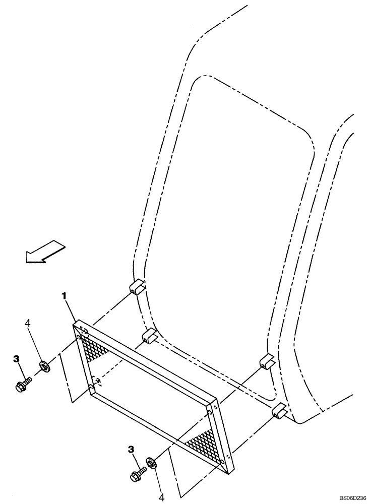 Схема запчастей Case CX800 - (09-046-00[01]) - CAB GUARD - WINDSHIELD, LOWER (09) - CHASSIS