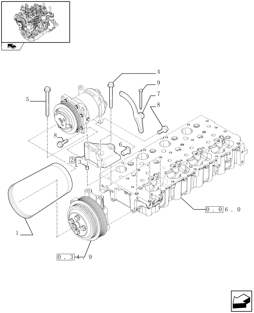 Схема запчастей Case F5CE9454E A002 - (0.86.0) - COMPLETION PARTS (504254515) 