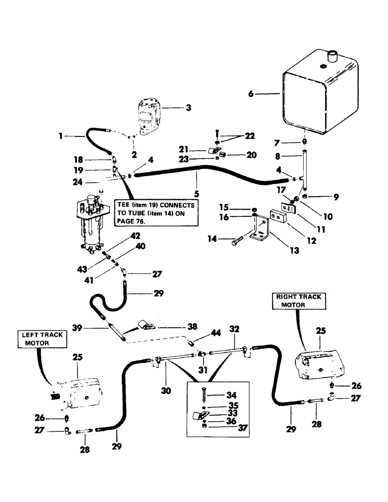 Схема запчастей Case 50 - (107) - DRAIN HYDRAULICS (35) - HYDRAULIC SYSTEMS