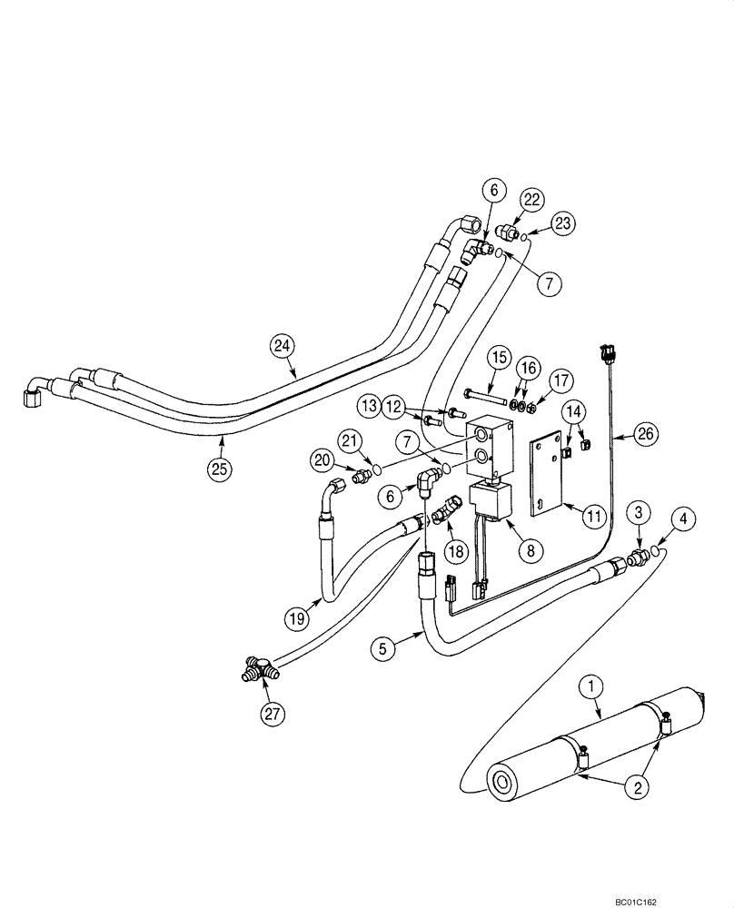 Схема запчастей Case 40XT - (08-05) - HYDRAULICS - RIDE CONTROL (08) - HYDRAULICS