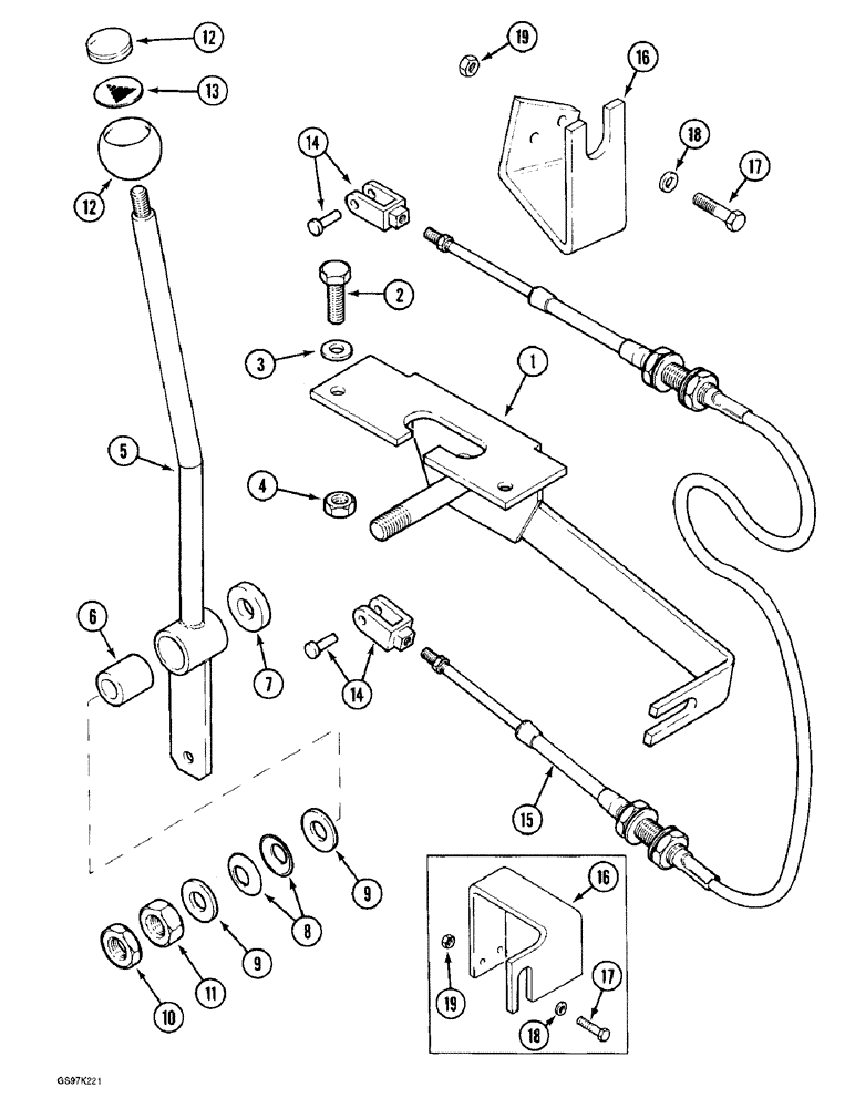 Схема запчастей Case 888 - (9D-20) - ENGINE THROTTLE CONTROL (09) - CHASSIS