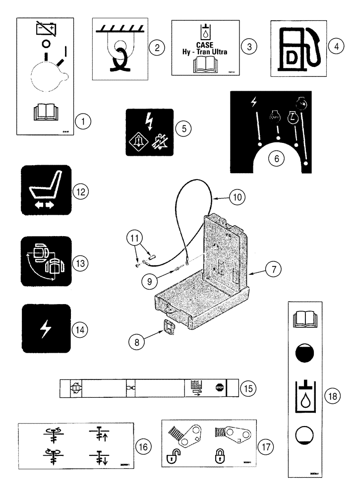 Схема запчастей Case 6030 - (09-23) - DECALS (09) - CHASSIS/ATTACHMENTS