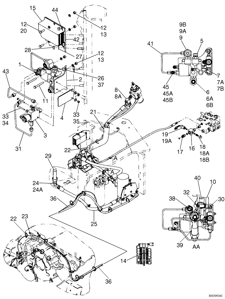 Схема запчастей Case 621D - (05-07B) - HYDRAULICS - STEERING, AUXILIARY - IF USED (05) - STEERING