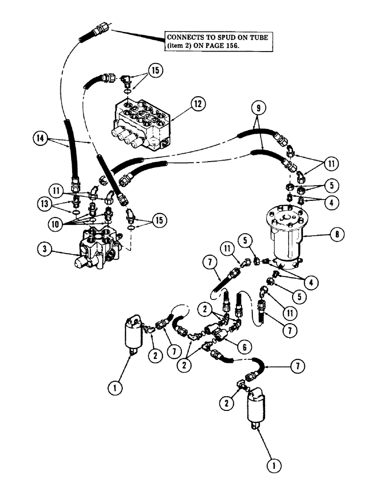 Схема запчастей Case 40 - (190) - LEVELER TUBING (35) - HYDRAULIC SYSTEMS