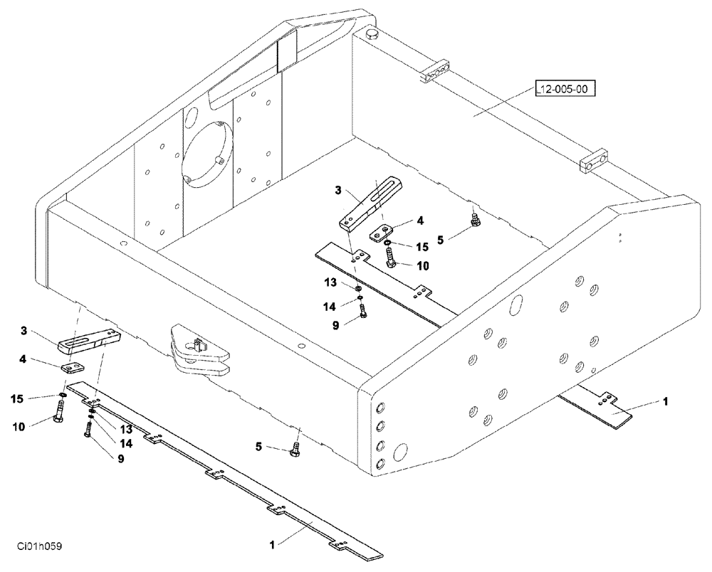 Схема запчастей Case SV228 - (12-006-00[01]) - SCRAPERS (12) - Chassis/Attachments