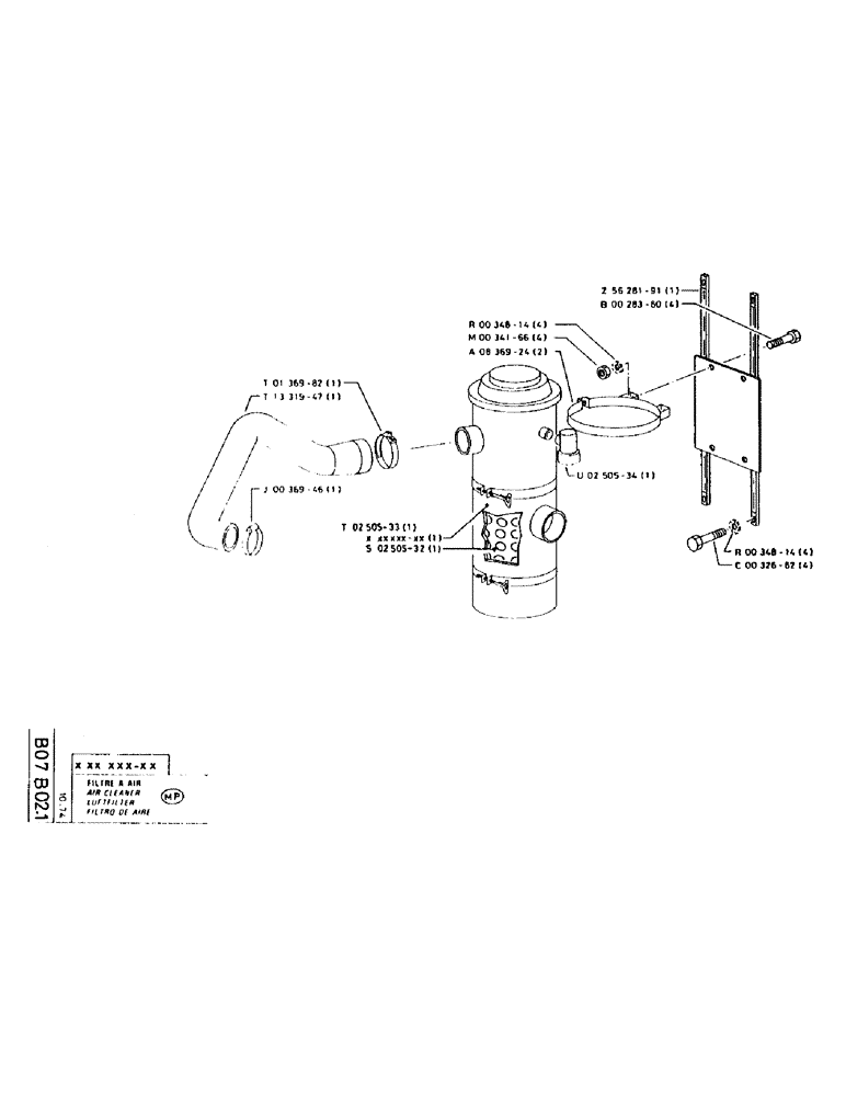 Схема запчастей Case LC80 - (031) - AIR CLEANER 