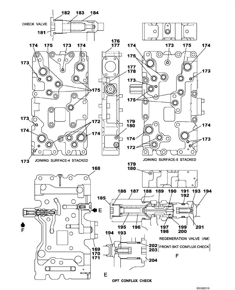 Схема запчастей Case CX700 - (08-206-00[01]) - CONTROL VALVE (08) - HYDRAULICS