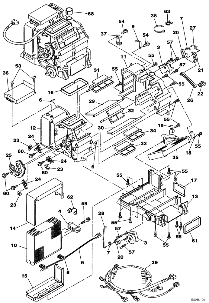 Схема запчастей Case CX460 - (09-21) - AIR CONDITIONING SYSTEM (09) - CHASSIS/ATTACHMENTS