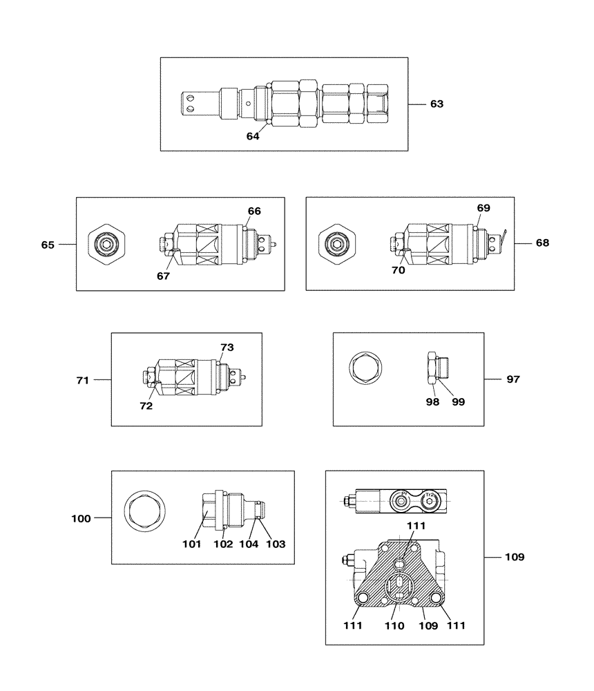 Схема запчастей Case CX210C LC - (35.359.09[06]) - VALVE ASSY - CONTROL (35) - HYDRAULIC SYSTEMS