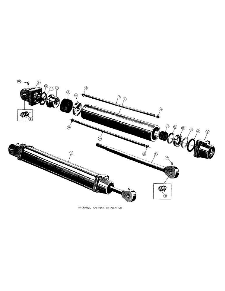 Схема запчастей Case 300 - (123) - DUMP CYLINDER INST. (07) - HYDRAULIC SYSTEM