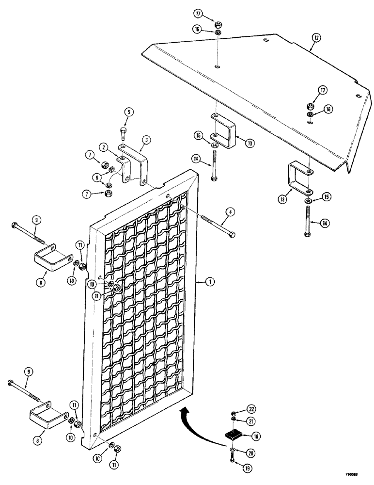 Схема запчастей Case 350 - (426) - CANOPY SIDE SCREENS AND EXTENSION (05) - UPPERSTRUCTURE CHASSIS