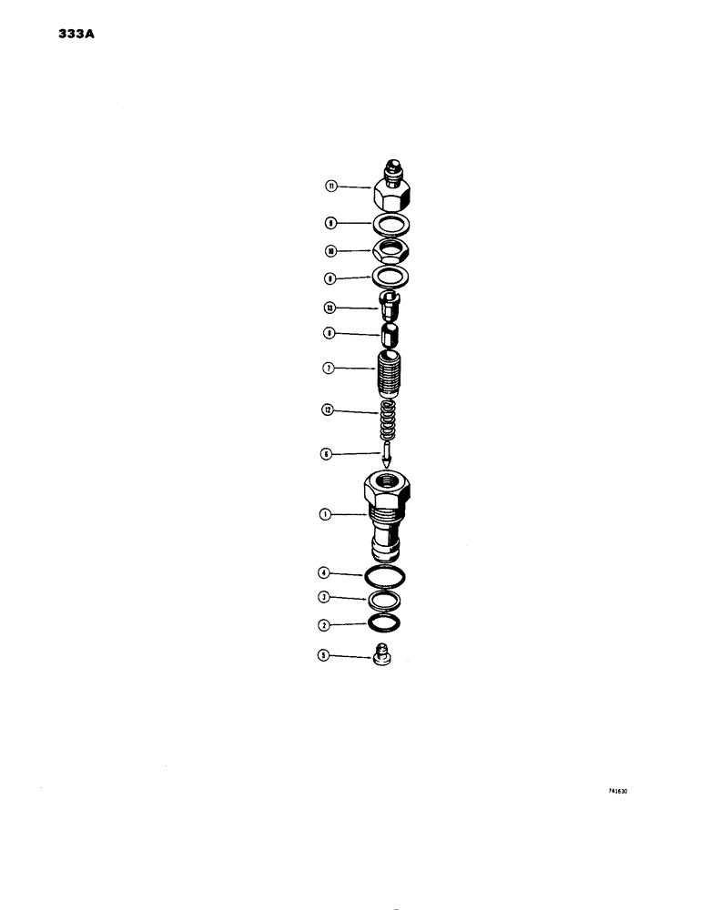 Схема запчастей Case 450 - (333A) - MAIN RELIEF VALVE, USED ON DOZER BACKHOE MODELS ONLY (07) - HYDRAULIC SYSTEM