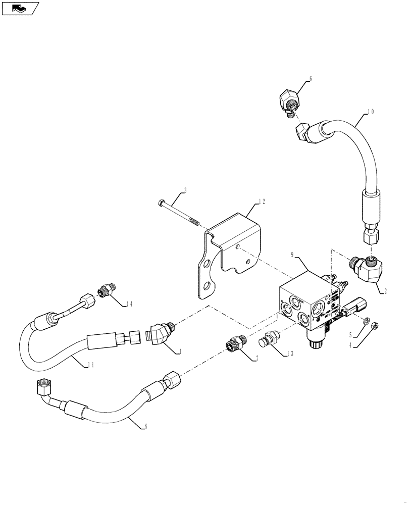 Схема запчастей Case 580SN WT - (35.726.28[01]) - HYDRAULICS - HEAVY LIFT (MECHANICAL CONTROL) (580SN, 580SN WT, 590SN) (35) - HYDRAULIC SYSTEMS