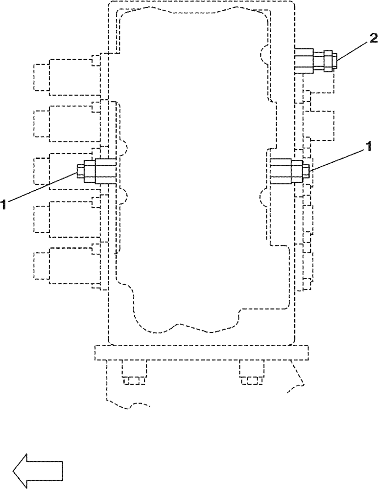 Схема запчастей Case CX700B - (08-82) - SERVICE VALVE PORT RELIEF (08) - HYDRAULICS