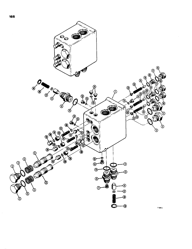 Схема запчастей Case 35 - (166) - D54561 HYDRA-GUIDE CONTROL VALVE 