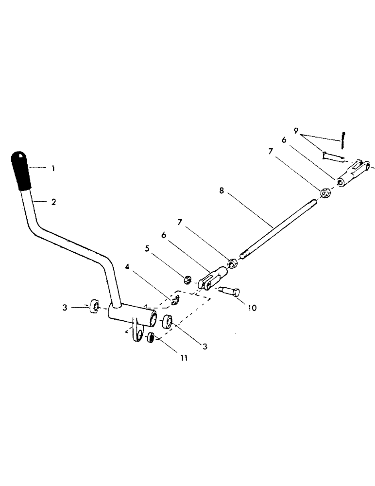 Схема запчастей Case 40YC - (E01A) - LEVELER HANDLE AND LINKAGE, (USED ON UNITS WITH SERIAL (05) - UPPERSTRUCTURE CHASSIS