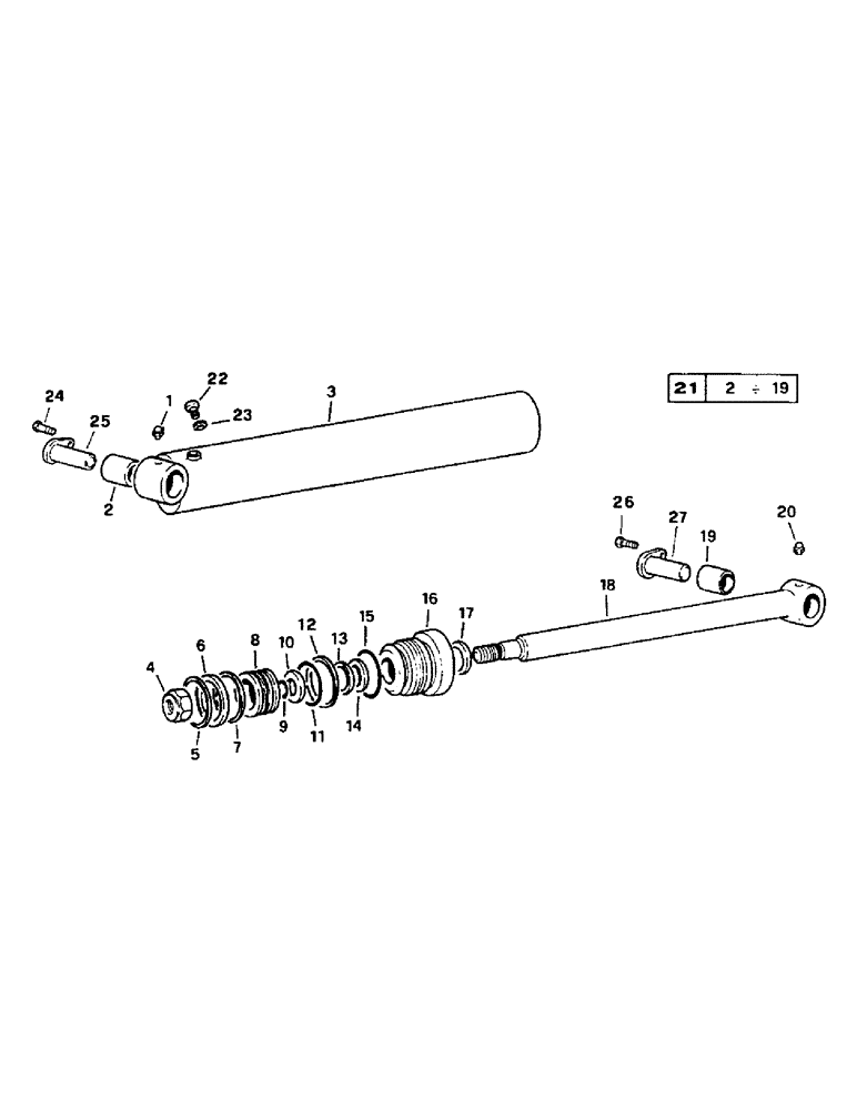 Схема запчастей Case 221B - (5-04) - STEERING CYLINDER, 121B (DAH1215912-) / 221B (DAH2215913-) (05) - STEERING