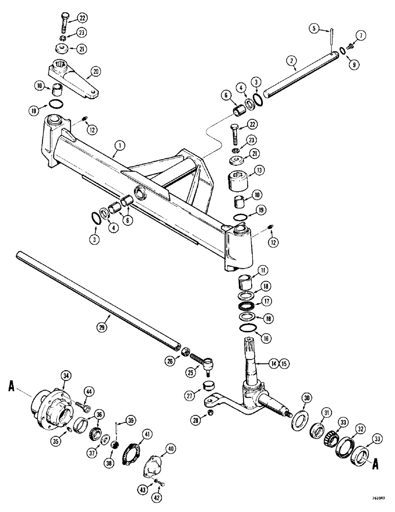 Схема запчастей Case 380CK - (066) - FRONT AXLE (05) - STEERING