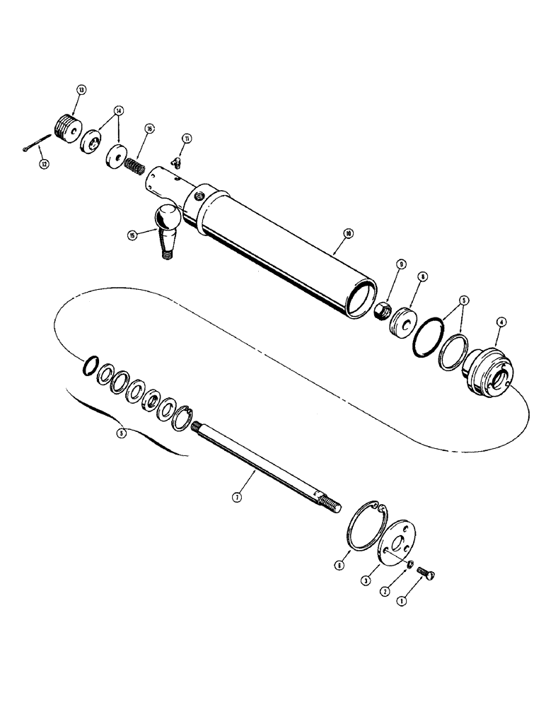 Схема запчастей Case 680CK - (124) - STEERING HYDRAULICS, A55158 STEERING CYLINDER (41) - STEERING