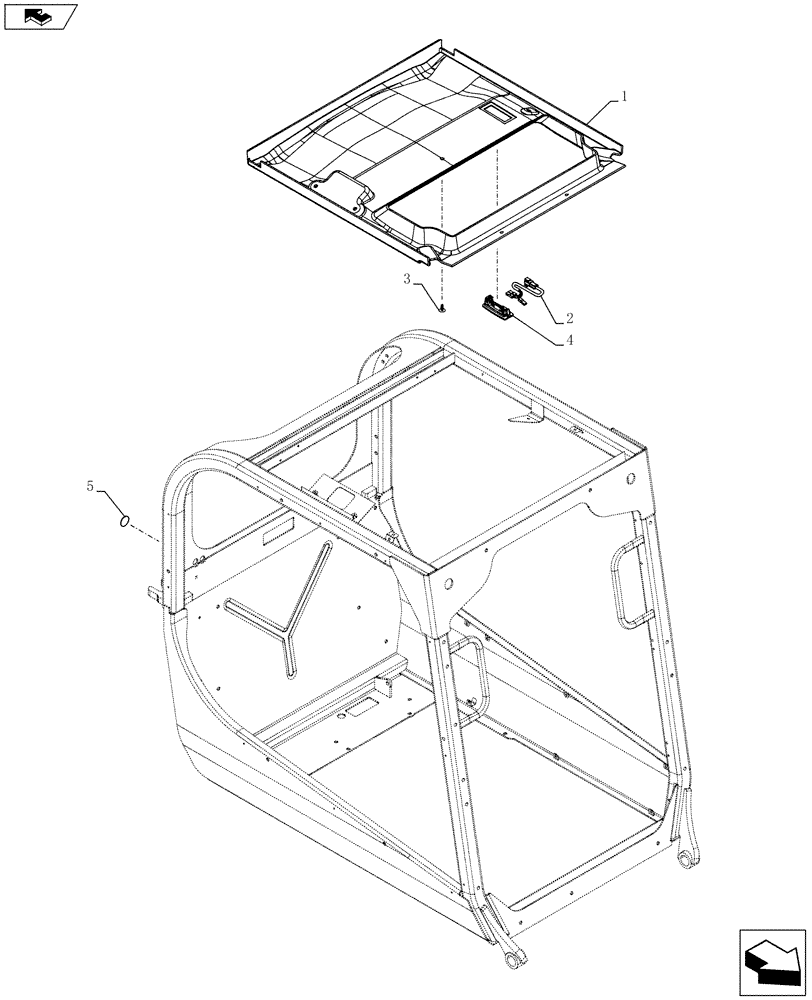 Схема запчастей Case SV250 - (90.160.AX[01]) - CAB HEADLINER, NO RADIO (ALL CASE) (90) - PLATFORM, CAB, BODYWORK AND DECALS