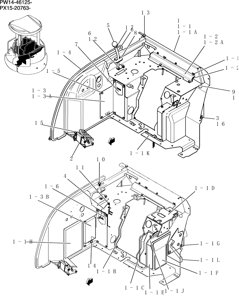 Схема запчастей Case CX31B - (135-72[1]) - STAND ASSEMBLY, CONTROL (CANOPY, ANGLE DOZER) (00) - GENERAL & PICTORIAL INDEX