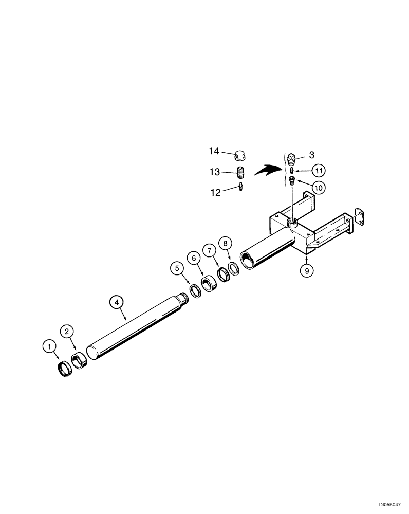 Схема запчастей Case 1150H_IND - (05-04) - TRACK ADJUSTER (11) - TRACKS/STEERING