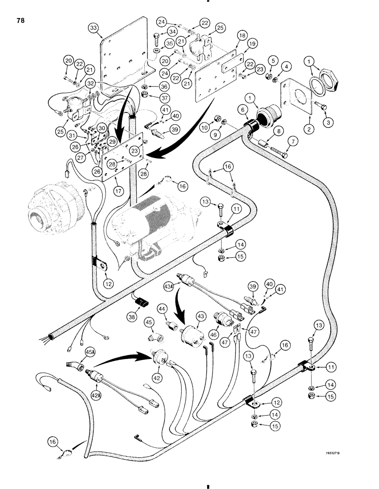 Схема запчастей Case W11 - (078) - ELECTRICAL SYSTEM, REAR ELECTRICAL HARNESS (04) - ELECTRICAL SYSTEMS