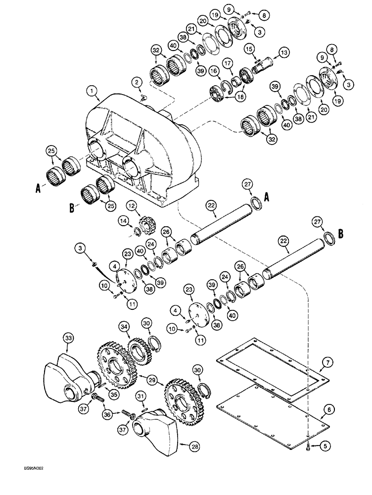 Схема запчастей Case 760 - (09-134) - PLOW GEARBOX ASSEMBLY - H673466 (89) - TOOLS