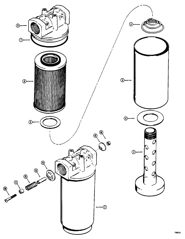 Схема запчастей Case 825 - (202) - L57726 IN LINE OIL FILTER (07) - HYDRAULIC SYSTEM