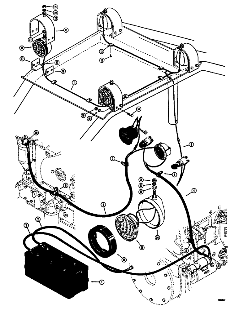 Схема запчастей Case 400 - (012) - ELECTRICAL SYSTEM (06) - ELECTRICAL SYSTEMS