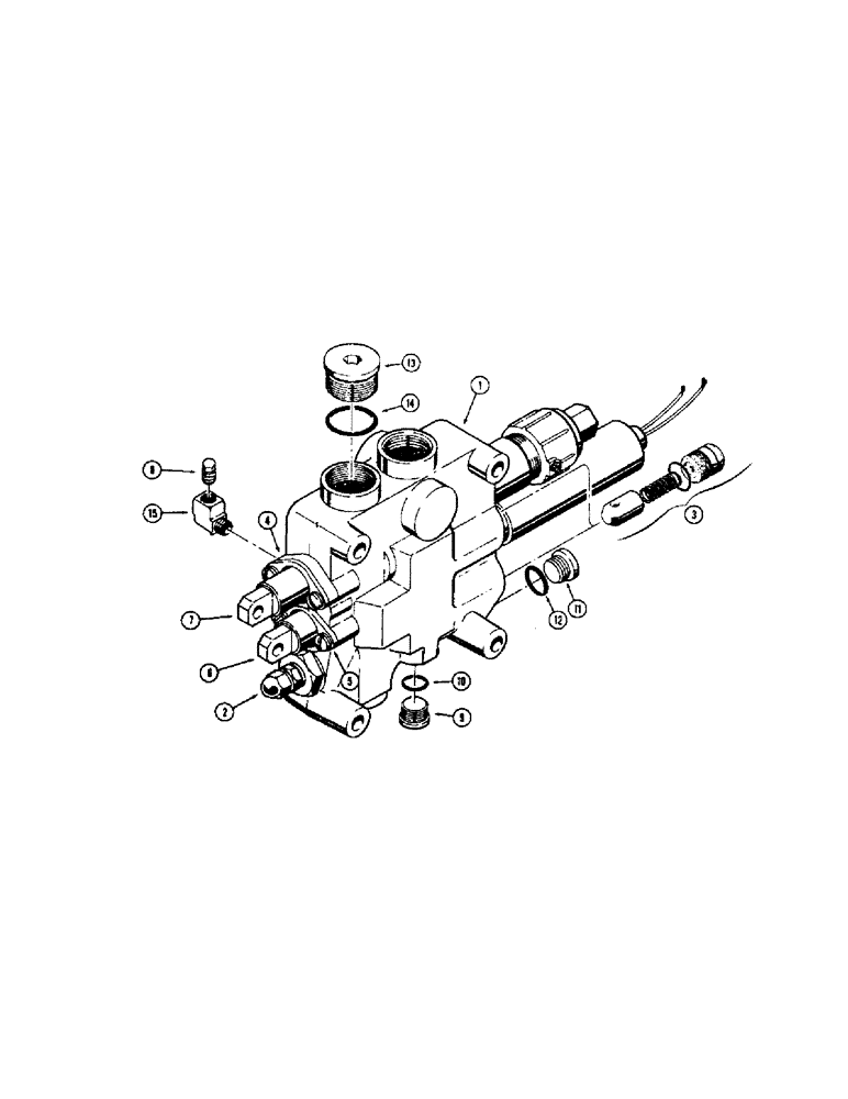 Схема запчастей Case W7E - (218) - L17845 LOADER CONTROL VALVE - 2 SPOOL, DIESEL MODELS ONLY (08) - HYDRAULICS