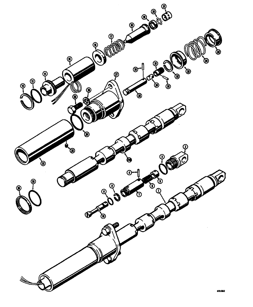 Схема запчастей Case W26B - (442) - L46161 AND L46162 LOADER CONTROL VALVE TILT SPOOLS (08) - HYDRAULICS