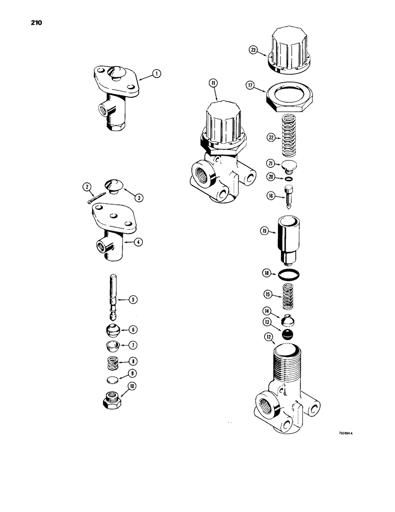 Схема запчастей Case W24B - (210) - L12647 HORN VALVE (08) - HYDRAULICS